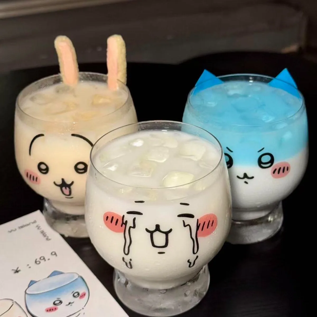 Espresso Shot Glass - Glazen beker met een creatief Chiikawa-cartoonontwerp,